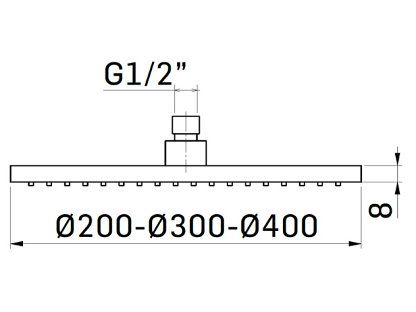 верхний душ mamoli sadler 838s00k 30 см, черный матовый