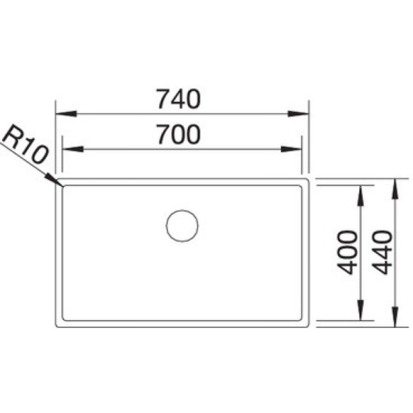 мойка кухонная blanco claron 700-u 523387 матовая