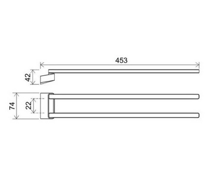 полотенцедержатель ravak 10° x07p328 поворотный хром