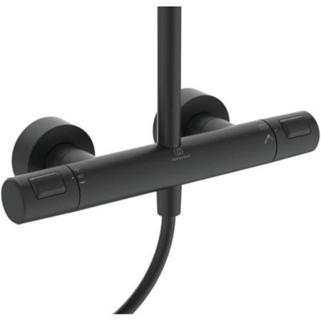 душевая система ideal standard ceratherm t25 a7546xg термостатическая, черный матовый