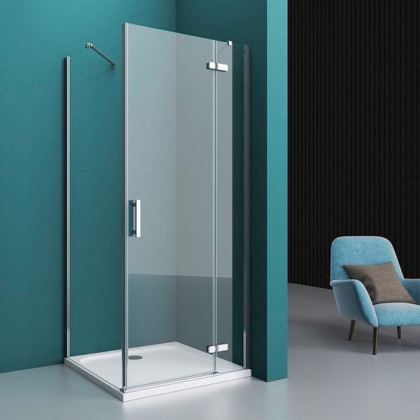 душевой уголок belbagno kraft 100х80 kraft-ah-12-100/80-c-cr-r профиль хром стекло прозрачное