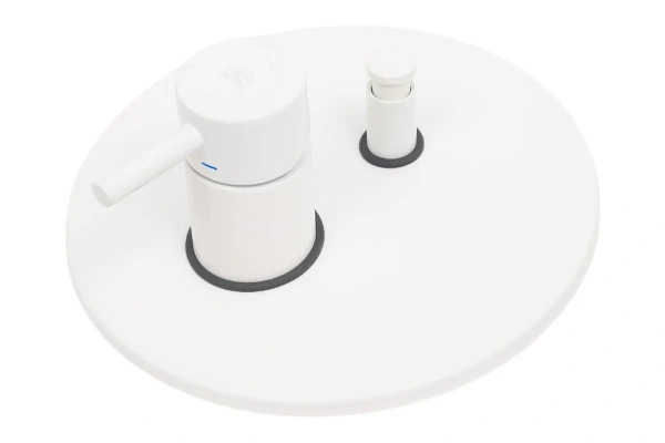 смеситель paffoni light lig015bo для ванны и душа, встраиваемый, с внутренней частью, белый матовый
