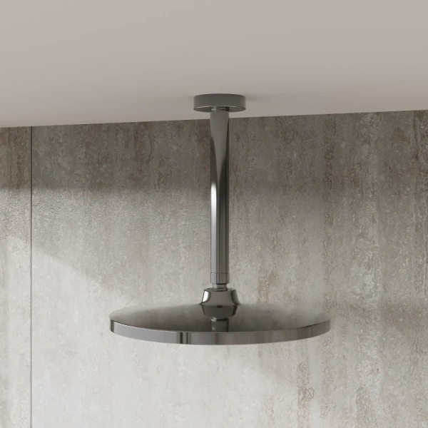 душевая насадка верхняя круглая iddis esper esp25cri64, цвет хром с белым.