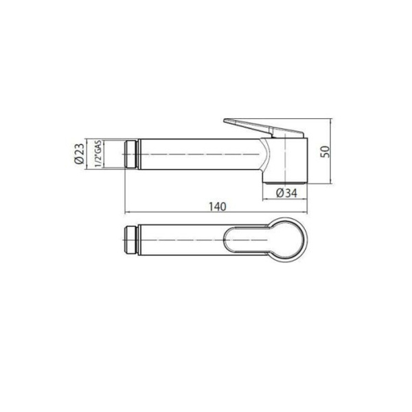 гигиенический душ bossini paloma b00470.073 черный матовый