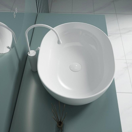 раковина-чаша esbano coral-n 49 esrncoranw белая глянцевая