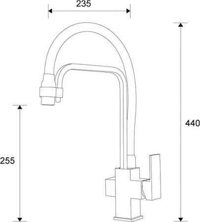 смеситель для кухни zorg sanitary zr 341-6 yf