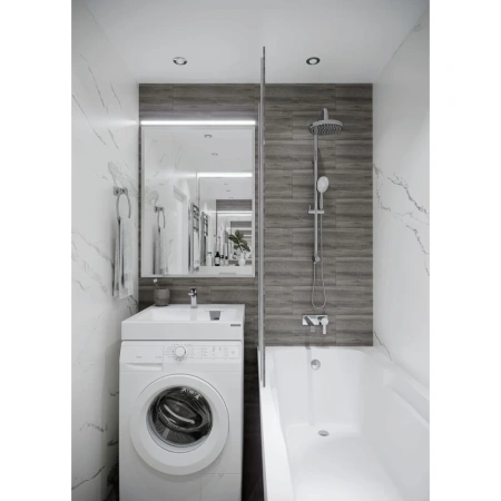 раковина paulmark berg pm710431 над стиральной машиной, 58.9х48.6 см, белая