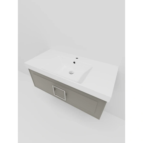 тумба под раковину la fenice cubo fnc-01-cub-c-100 97,6 см, подвесная, бежевый матовый