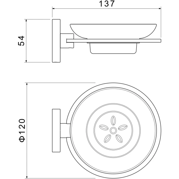 Мыльница AQUATEK Оберон AQ4203CR хром