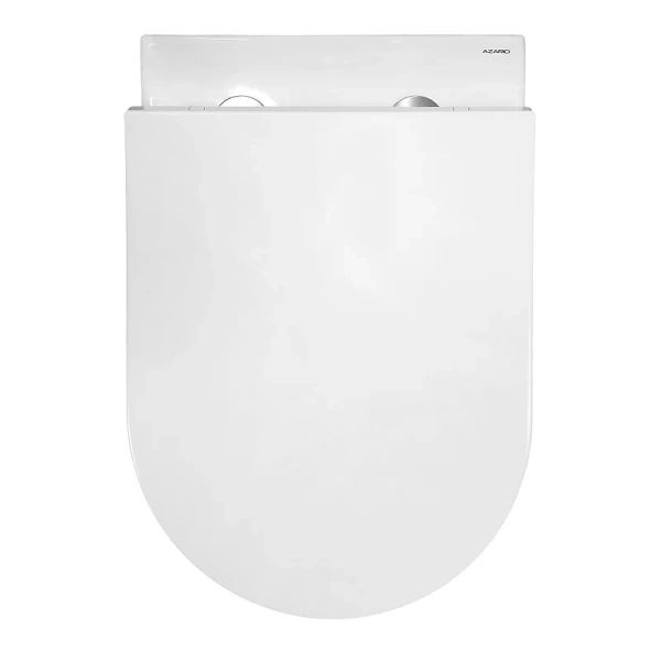 унитаз azario nemi az-1293wh подвесной, безободковый, с сиденьем микролифт, слив "торнадо", 53х36х36 см, белый