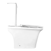 унитаз компакт azario avero az-3121 напольный, безободковый, с бачком и сиденьем микролифт, 63х38.5х82 см, белый