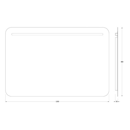 Зеркало 120х80 см Evoform Ledshine BY 2148