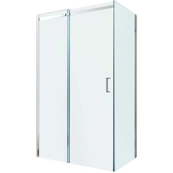 душевой уголок berges melita 100×80 061015 профиль хром, стекло прозрачное