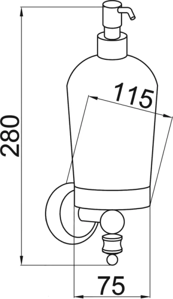 Дозатор для мыла Boheme Vogue Bianco 10147 хром