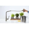 смеситель для кухни 320 с выдвижным изливом hansgrohe metris select m71 14884800, сталь