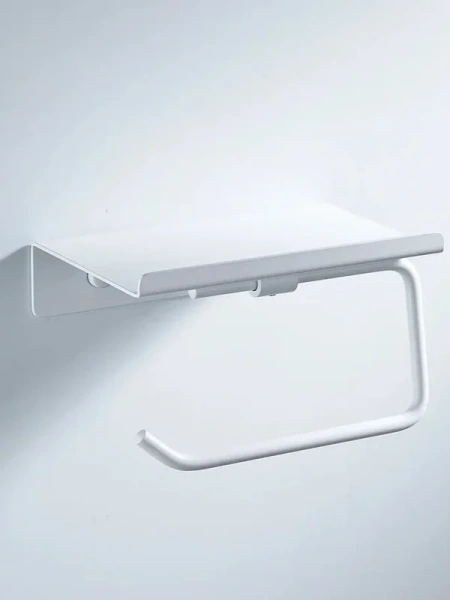 Держатель для туалетной бумаги с полочкой Shevanik SG5705C-1, белый