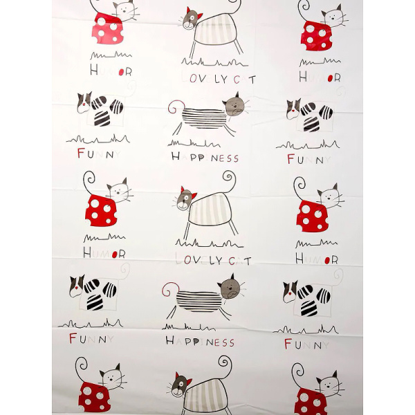 Штора для ванны Haiba HB75062 Коты Штора для ванны Haiba HB75062 Коты