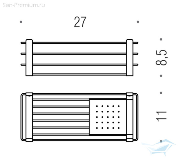 Полка Colombo Design Angolari B9632.OM золото матовое
