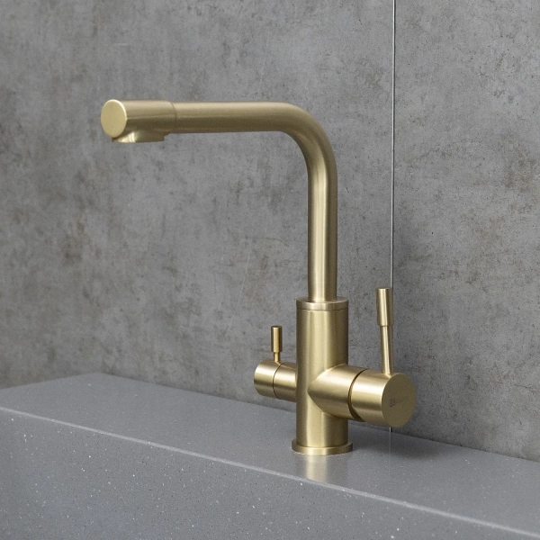 смеситель для кухни lemark expert lm5061lgn светлое золото