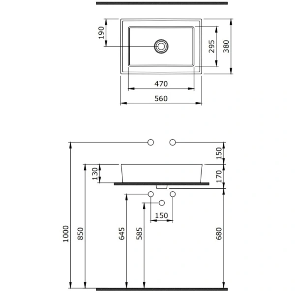 раковина 56x38 см berges mascon 181003