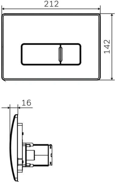 кнопка смыва для инсталляции am.pm pro m i048038 пластик, цвет матовый черный