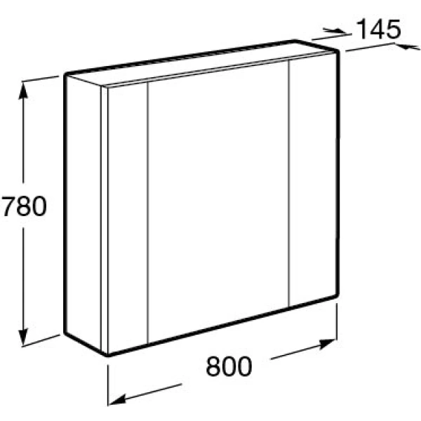 зеркальный шкаф 80x78 см белый матовый roca ronda zru9303009