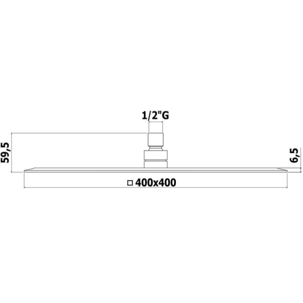 верхний душ paffoni original zsof104cr ø40 см, хром глянцевый