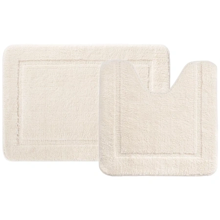 Набор ковриков для ванной комнаты, 65х45 + 45х45, микрофибра, светло-бежевый, IDDIS Promo (PSET02Mi13)