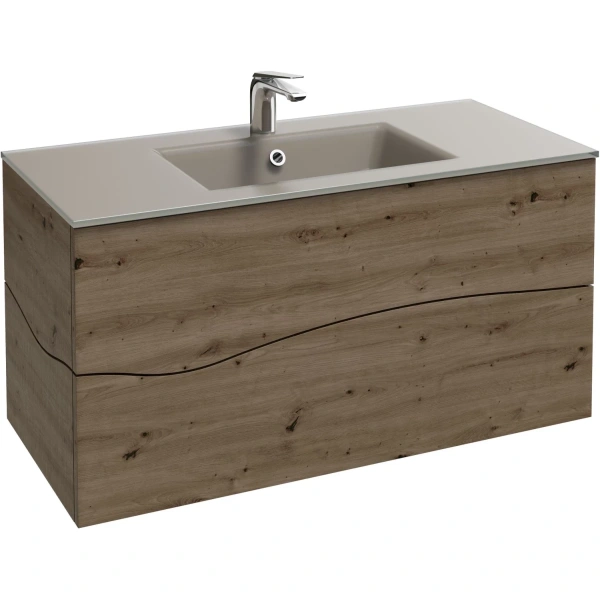 тумба под раковину jacob delafon sherwood 100 eb1833ru-p13 подвесная состаренный дуб