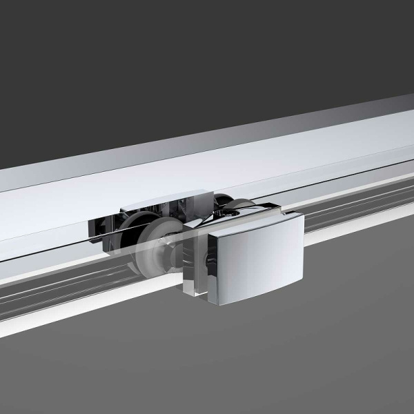 душевая дверь vincea soft 120 vds-3so120clgm профиль вороненая сталь, стекло прозрачное