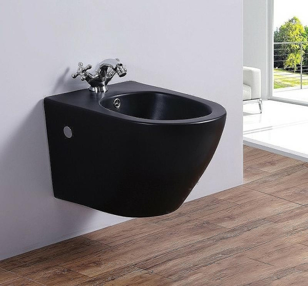 биде подвесное esbano lirio esvbliribm черный матовый