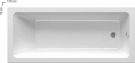 акриловая ванна ravak 10° 170x75 ca71000000 без гидромассажа