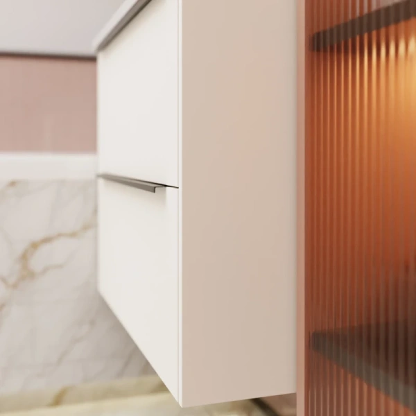 тумба под раковину la fenice tesoro fnc-01-tes-pb-100-2 98,8 см, подвесная, белый матовый