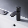 смеситель для раковины am.pm x-joy f85a02522 нажимной, touchreel, черный матовый