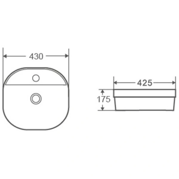 раковина d&k quadro 43 dt1510916 белая