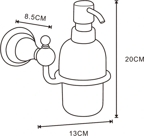 Дозатор для мыла AZARIO Elvia AZ-91112G золото