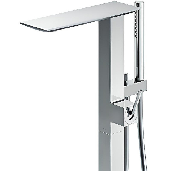 смеситель для ванны напольный toto neorest tbp02303r, с ручным душем, латунь, цвет: хром (нужно основание tbn01105r)
