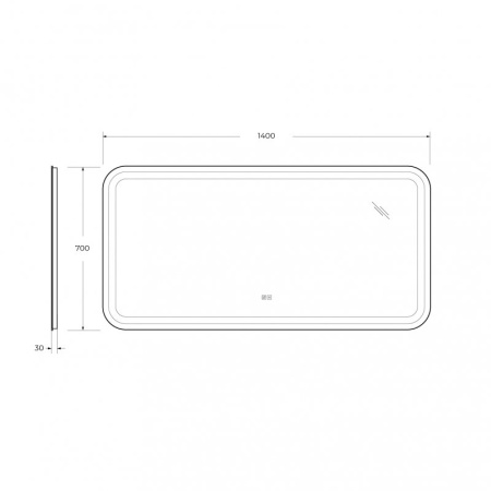 Зеркало Cezares Stylus 120 CZR-SPC-STYLUS-1200-700-TCH-WARM с подсветкой с сенсорным выключателем и подогревом