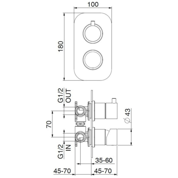 смеситель для душа webert one-b nb860101560 черный матовый