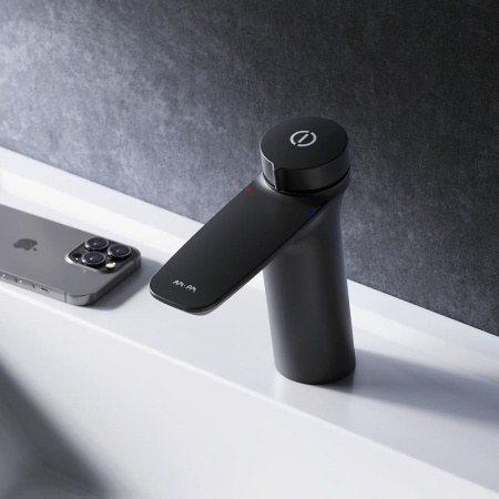 смеситель am.pm inspire v2.0 touchreel f50a02522 для раковины, черный матовый