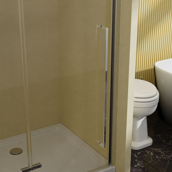душевая дверь vincea slim-n 100 vdph-5sn100cl профиль хром, стекло прозрачное