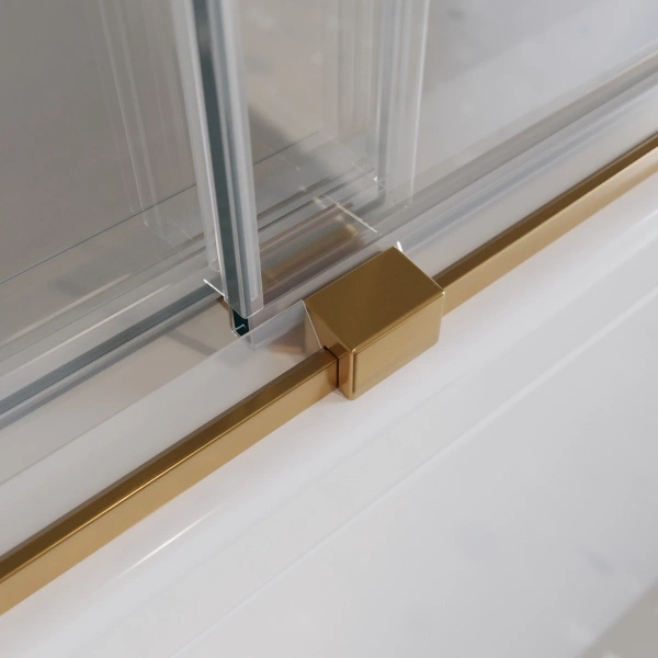 шторка на ванну cezares tandem soft tandem-soft-vf-2-180/145-c-boro-iv 180 см, профиль золотой матовый, стекло прозрачное