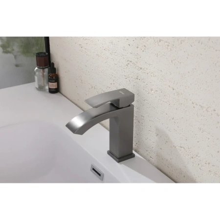 смеситель для раковины abber wasserfall af8610ng никель