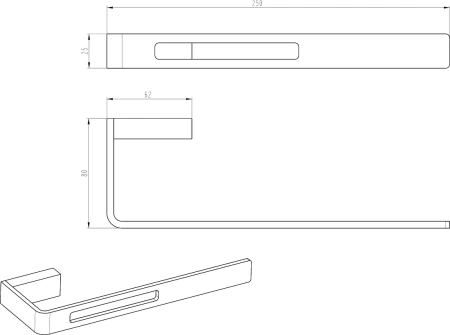 полотенцедержатель boheme q 10945-b черный