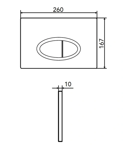 кнопка для инсталляции logan oval двойная хром матовый 00297678