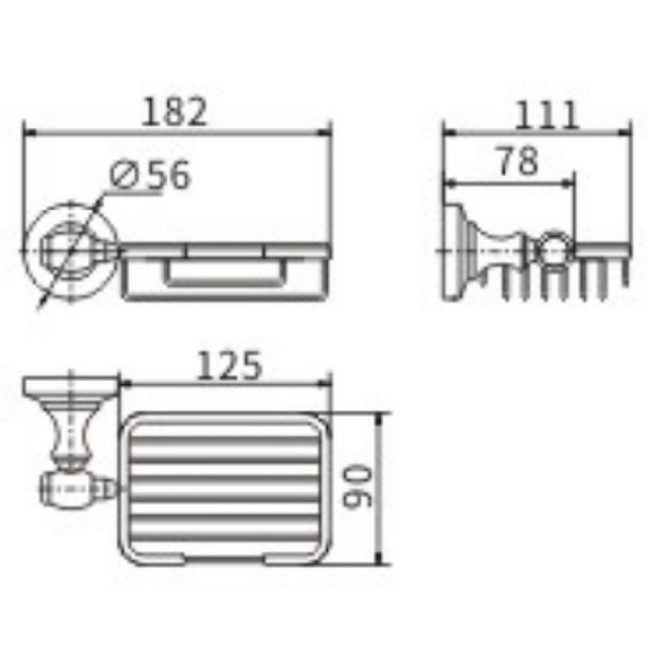 Мыльница CeramaLux Bianco 52005 Хром Мыльница CeramaLux Bianco 52005 Хром