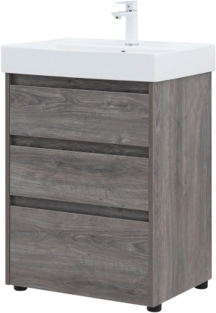 тумба под раковину aquanet nova lite 60 дуб рошелье, 3 ящика, 00302470