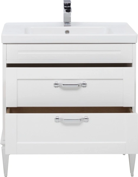 тумба под раковину aquanet денвер 80 белый глянец, 00199211