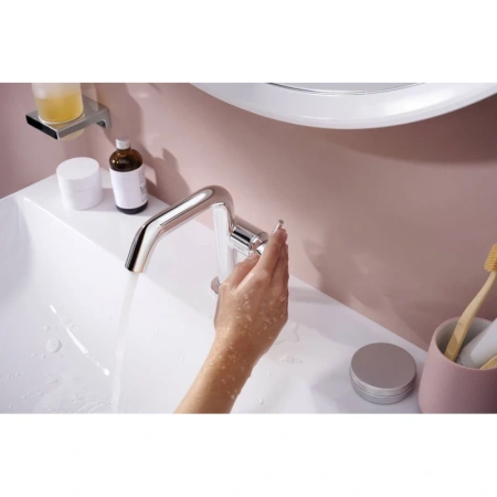 смеситель hansgrohe tecturis s 73320000 для раковины, с донным клапаном, хром