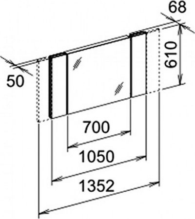 Зеркало с подсветкой Keuco Edition 11 105 см, 11196 001500
